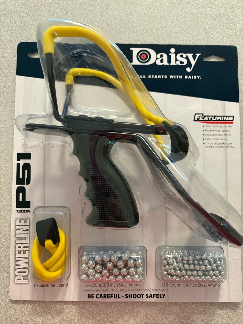 Daisy P51 Slingshot – Black & Yellow